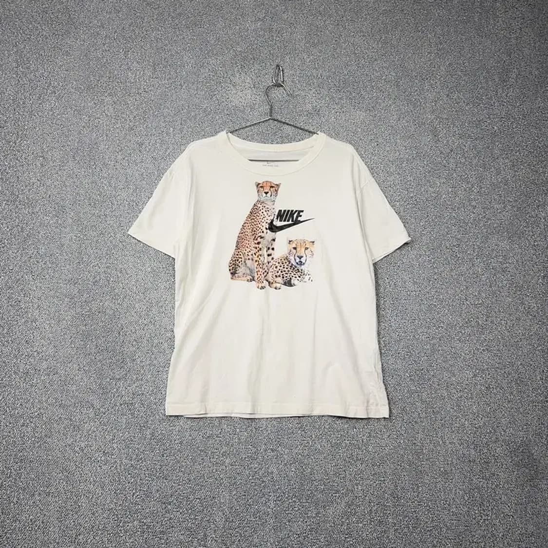 나이키 프린팅 화이트 반팔 티 L 상품이미지1