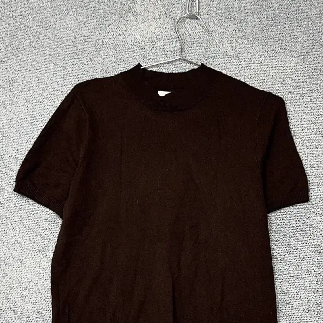 에이치엔앰 브라운 비스코스 반팔 티 M 상품이미지3