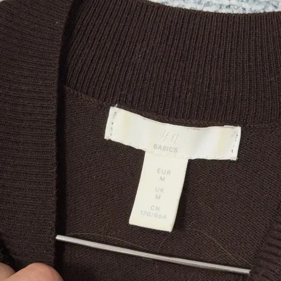 에이치엔앰 브라운 비스코스 반팔 티 M 상품이미지5