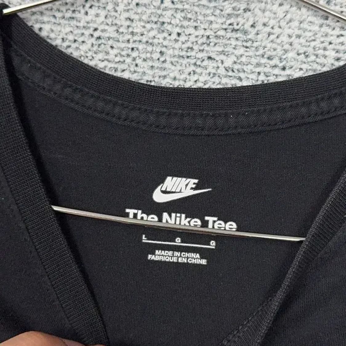 나이키 블랙 로고 캐주얼 반팔 티 L 상품이미지3