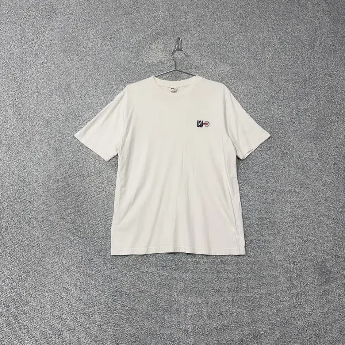 후아유 캐주얼 화이트 반팔 티 L 상품이미지1