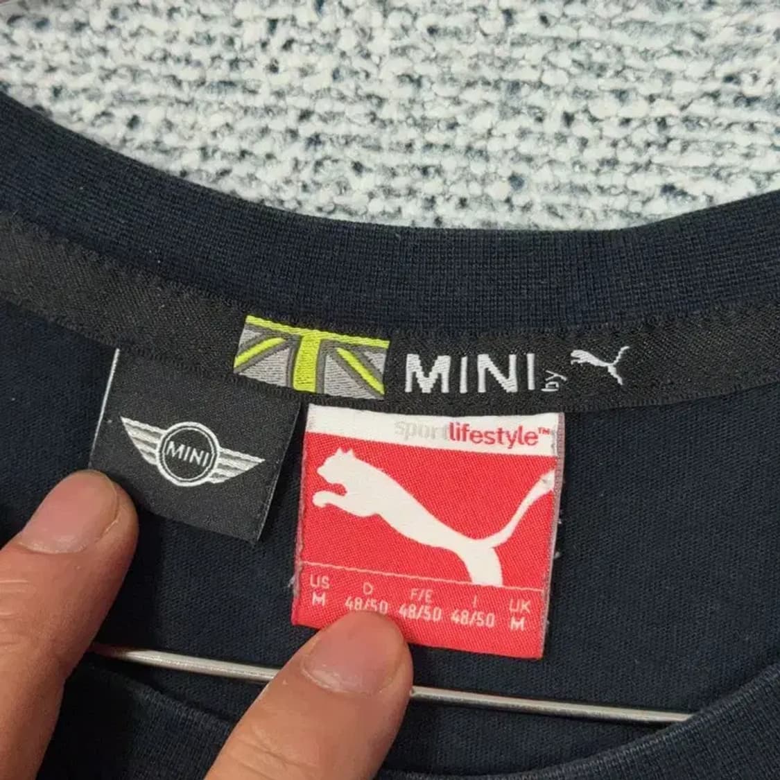 푸마 미니쿠페 프린팅 블랙 반팔 티 M 상품이미지3