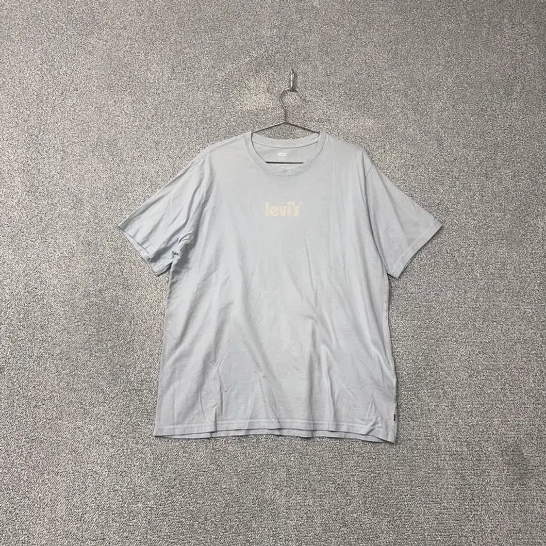 리바이스 프린팅 라이트 블루 반팔 티 L 상품이미지1