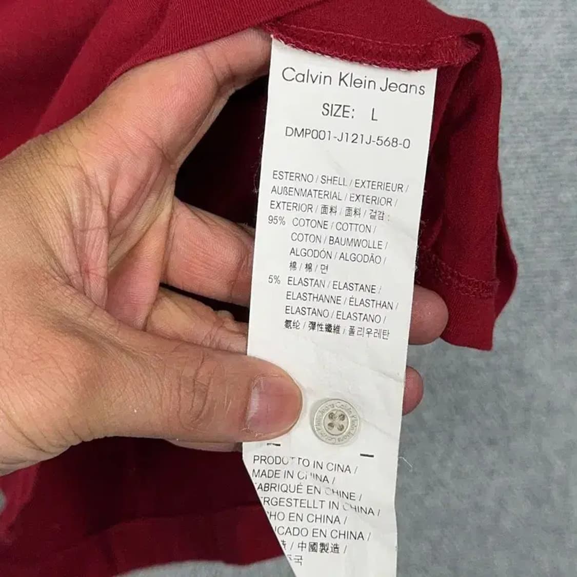 캘빈클라인 남성 캐주얼 로고 레드 카라티 L 상품이미지6