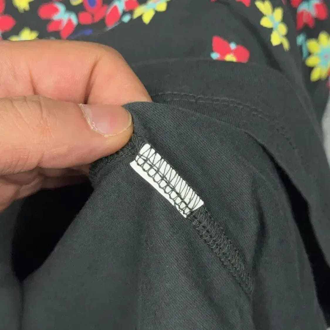 자라 빈티지 자수 여성 블랙 반팔 티 M 상품이미지4