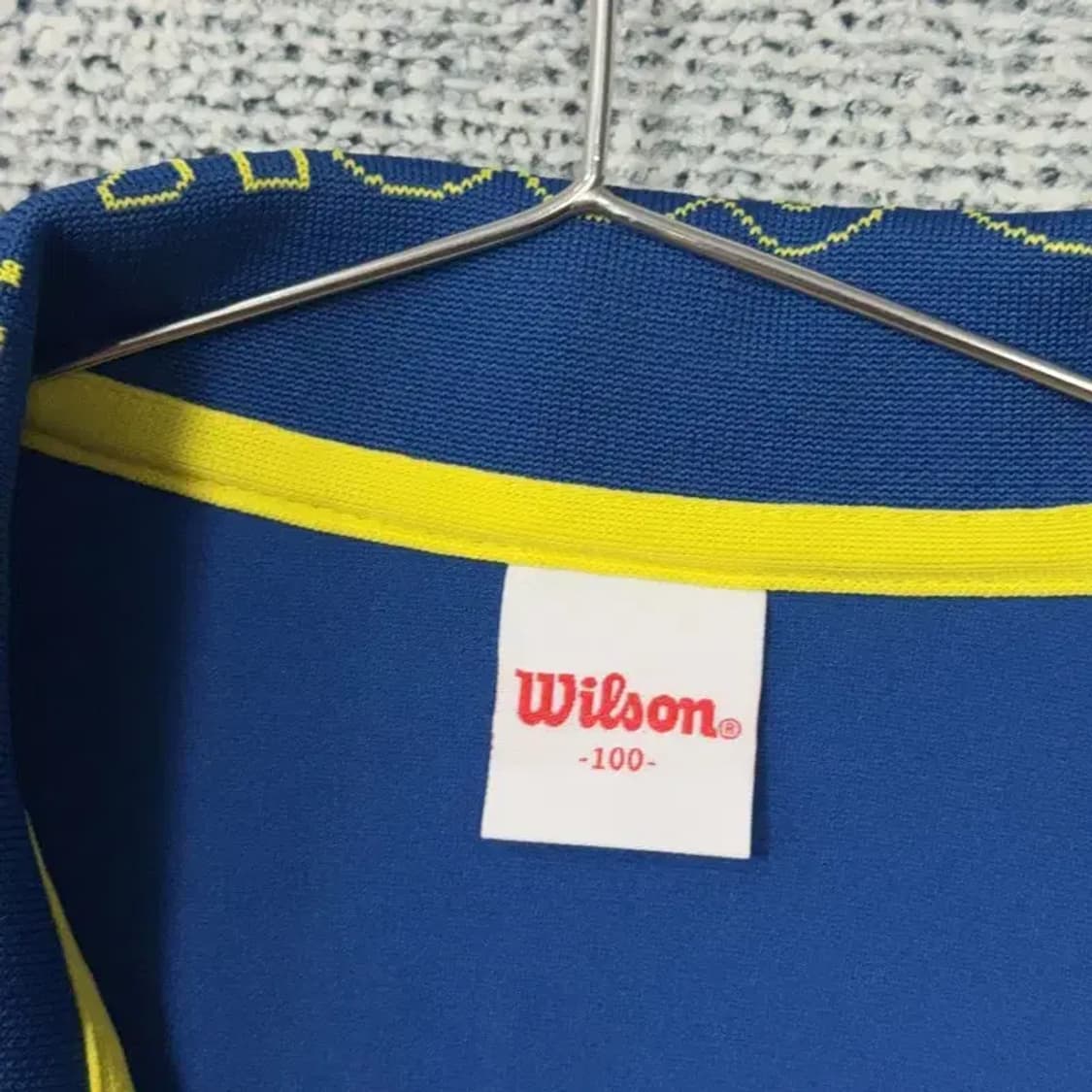 윌슨 프린팅 블루 로고 기능성 긴팔 카라티 100 상품이미지3
