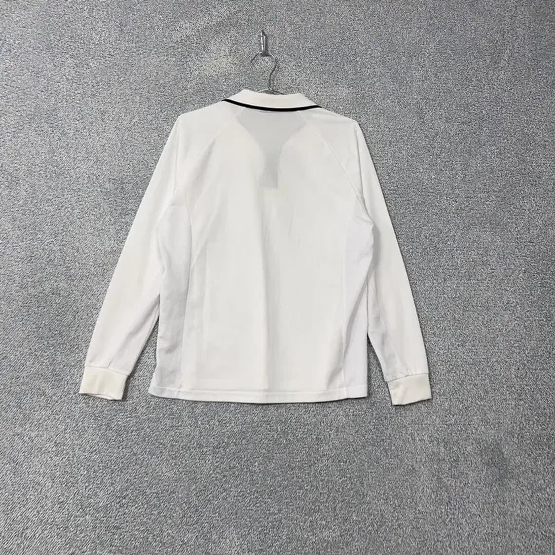 아식스 로고 화이트 긴팔 카라티 100 상품이미지2