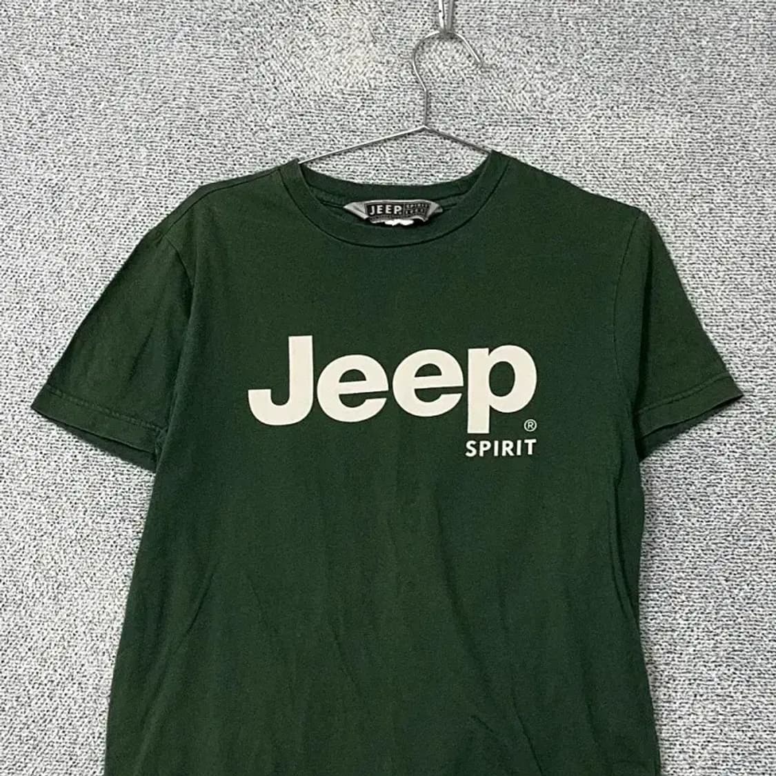 지프 프린팅 로고 그린 반팔 티 L 상품이미지3