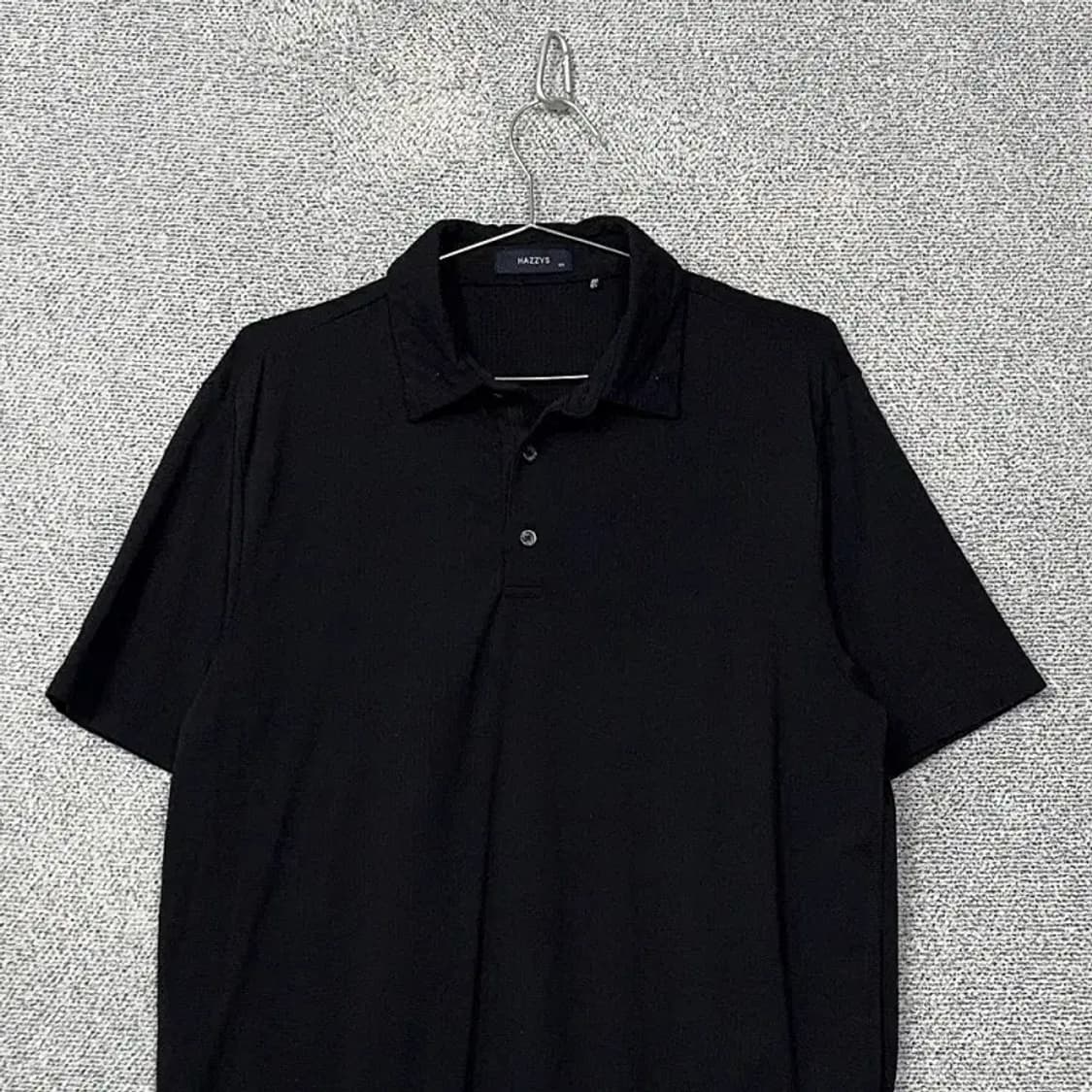 해지스 블랙 나일론 니트 반팔 카라티 105 상품이미지3