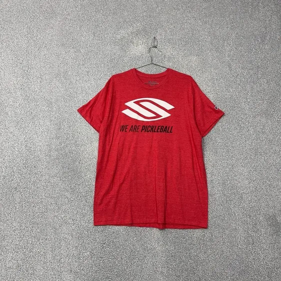 챔피온 프린팅 레드 반팔 티 XL 상품이미지1