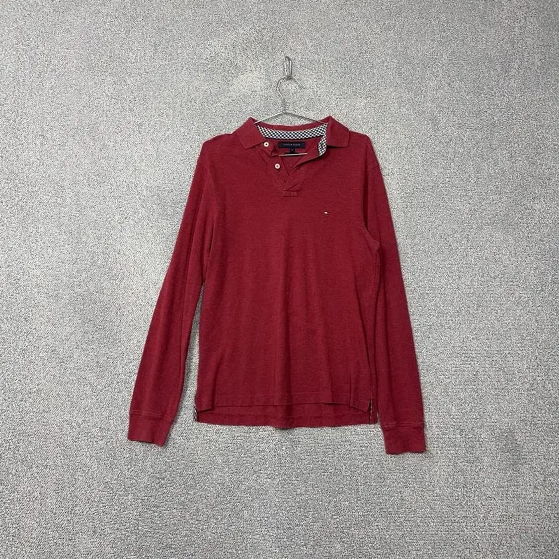 타미힐피거 버건디 로고 긴팔 카라티 M 상품이미지1