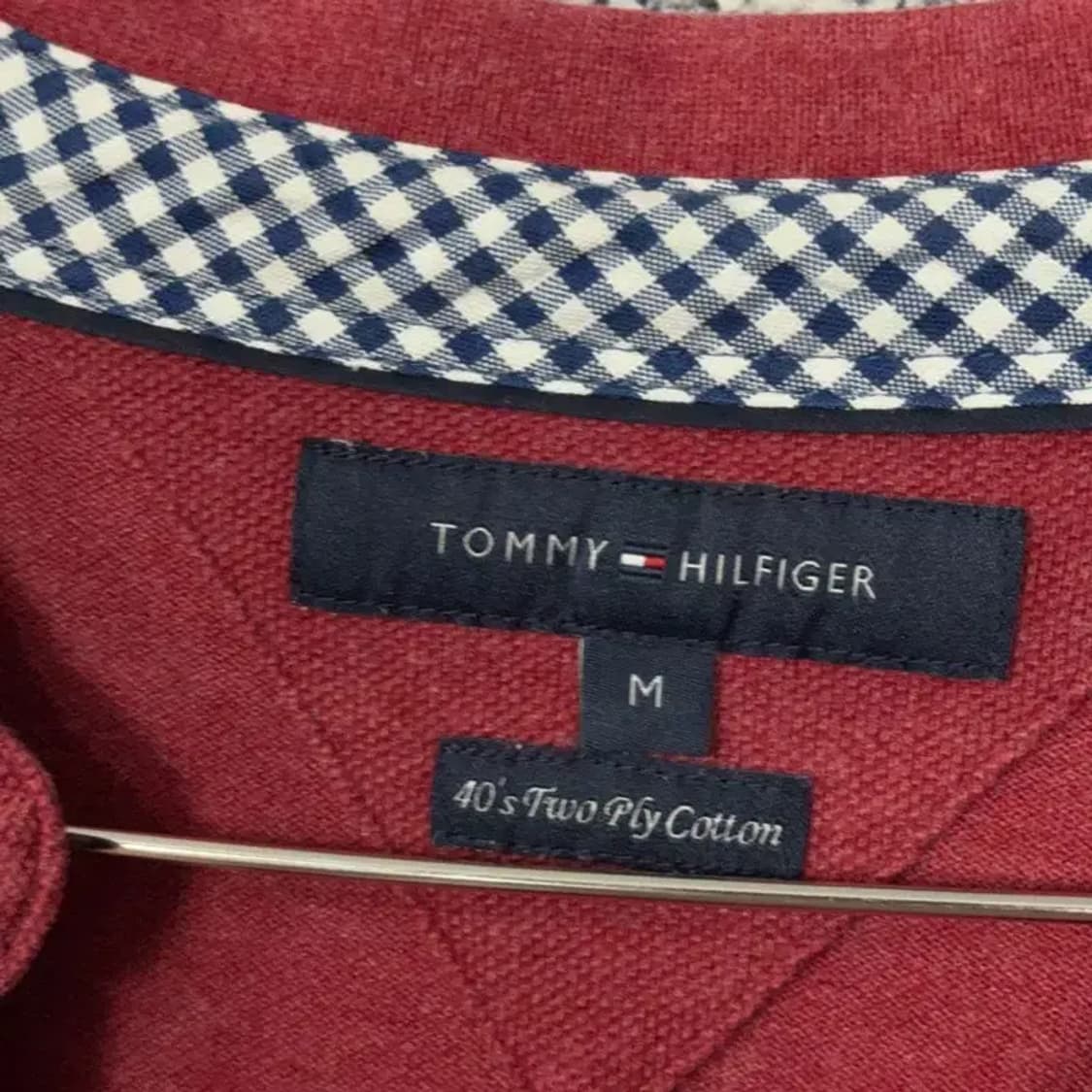 타미힐피거 버건디 로고 긴팔 카라티 M 상품이미지5