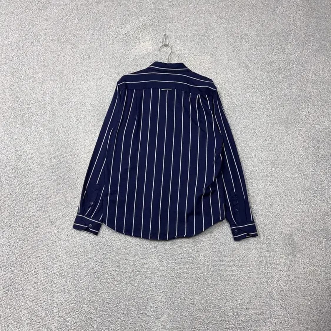 허프 스트라이프 네이비 빅로고 셔츠 M 상품이미지2