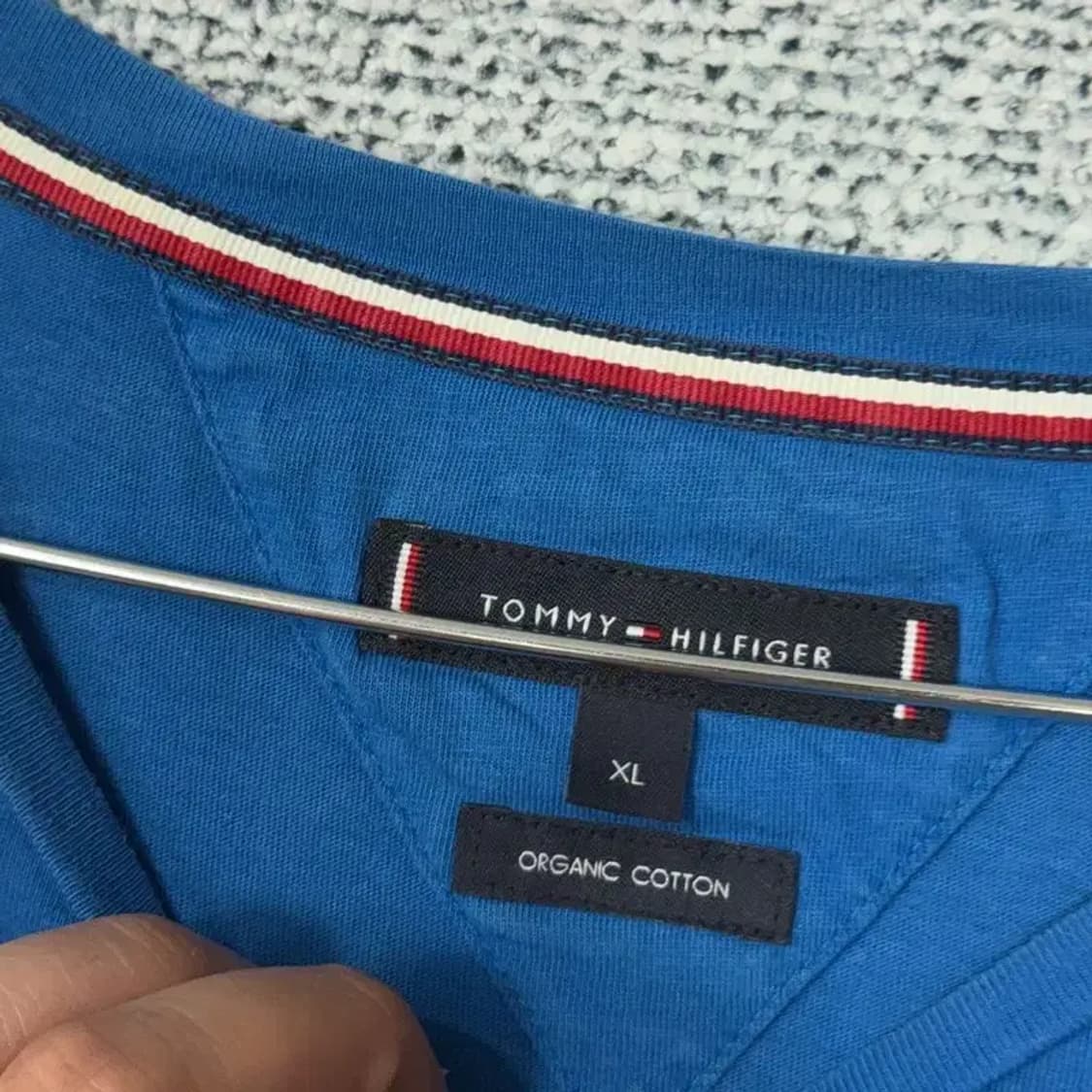 타미힐피거 블루 프린팅 반팔 티 XL 상품이미지5