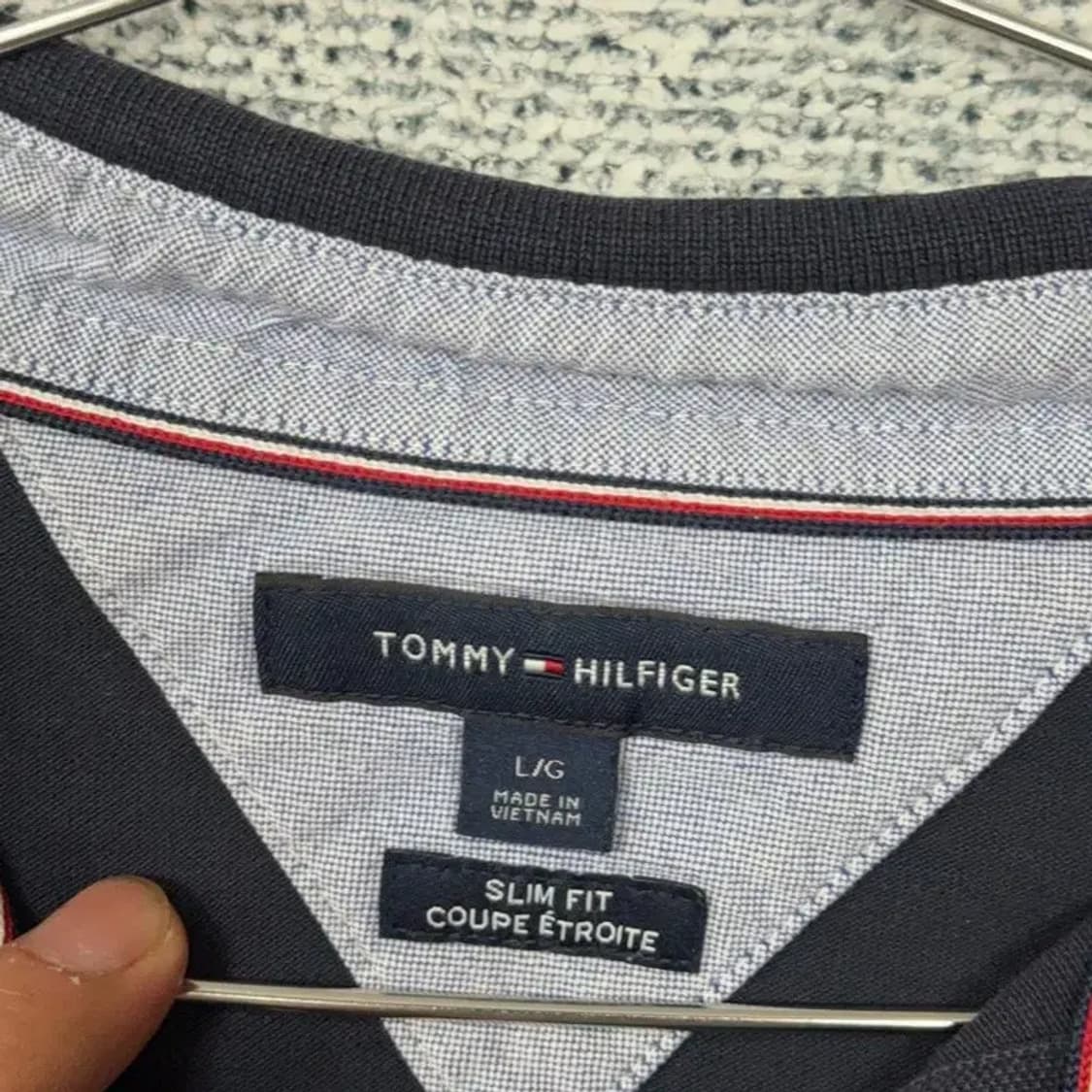 타미힐피거 네이비 로고 남성 반팔 카라티 L/G 상품이미지5