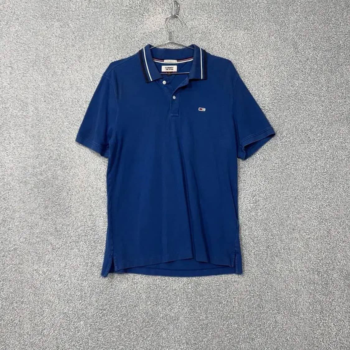 타미힐피거 네이비 심플 로고 남성 반팔 카라티 XL TG/XG 상품이미지1