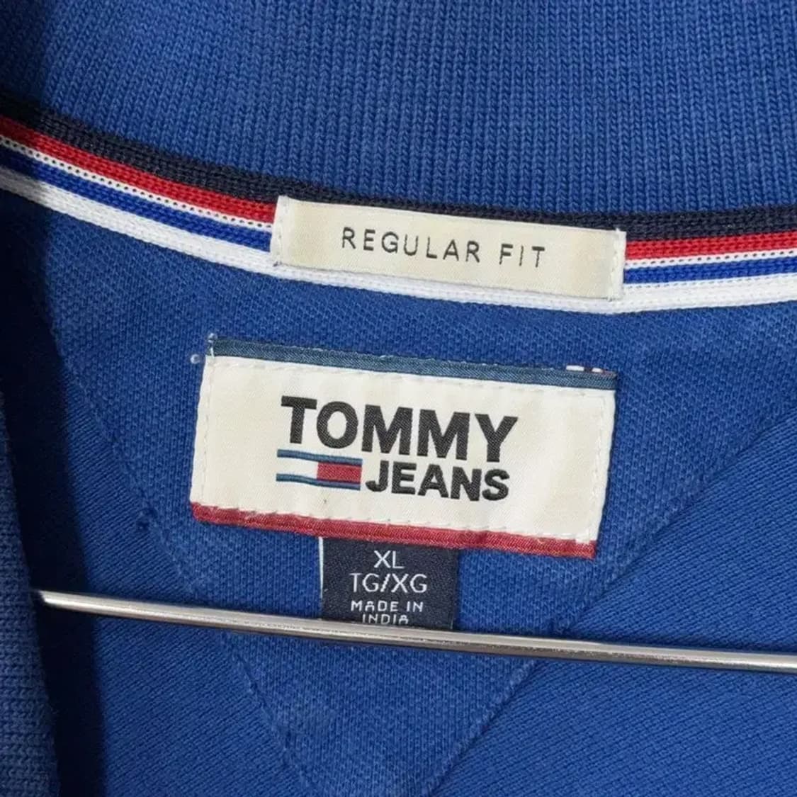 타미힐피거 네이비 심플 로고 남성 반팔 카라티 XL TG/XG 상품이미지5