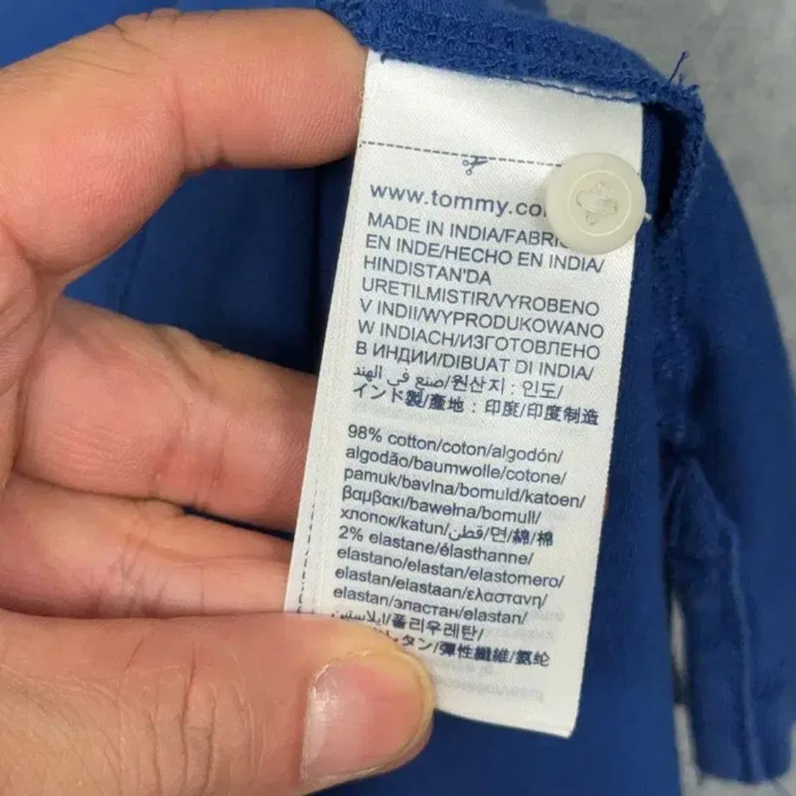 타미힐피거 네이비 심플 로고 남성 반팔 카라티 XL TG/XG 상품이미지6