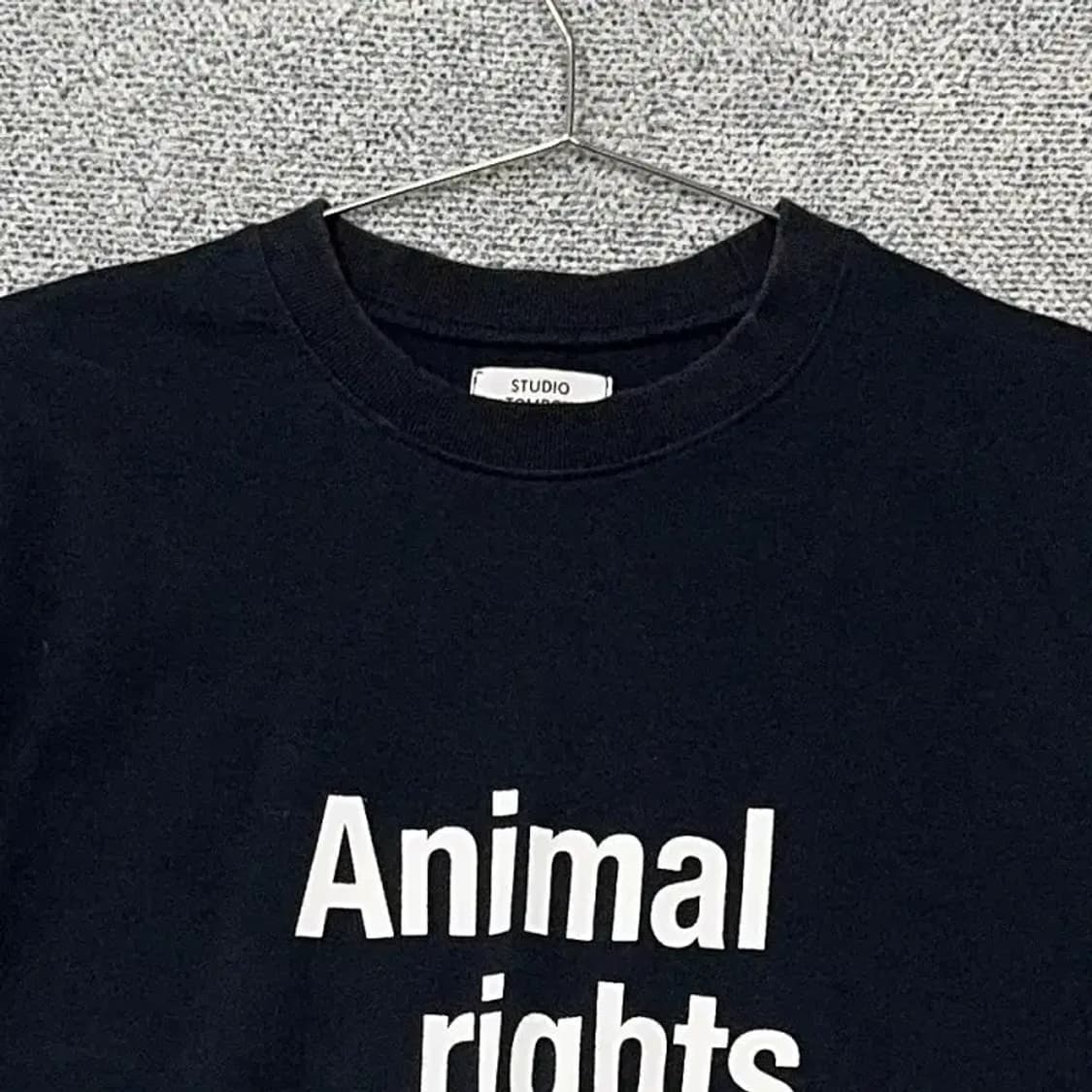 스튜디오 톰보이 프린팅 네이비 오버핏 반팔 티 F 상품이미지3