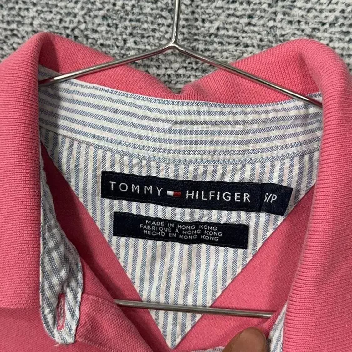 타미힐피거 핑크 로고 여성 반팔 카라티 S/P 상품이미지5