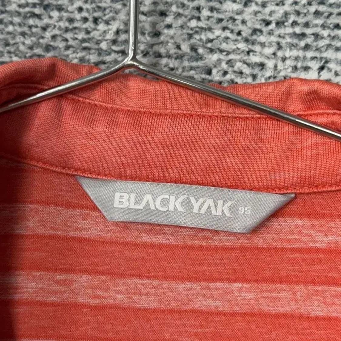 블랙야크 스트라이프 오렌지 로고 기능성 반팔 카라티 95 상품이미지5