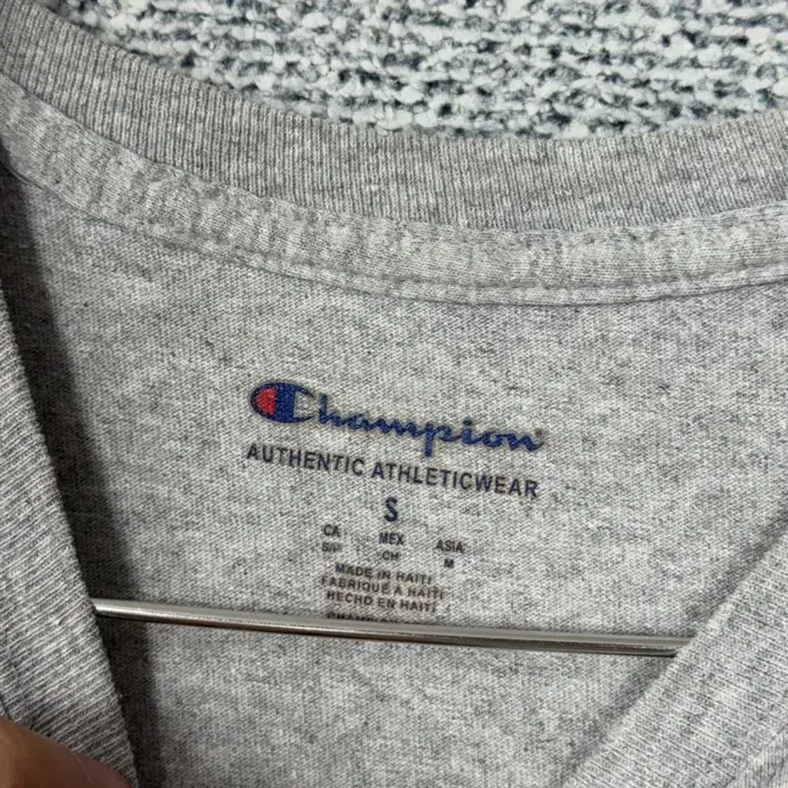 챔피온 라이트 그레이 반팔 티 S 상품이미지3