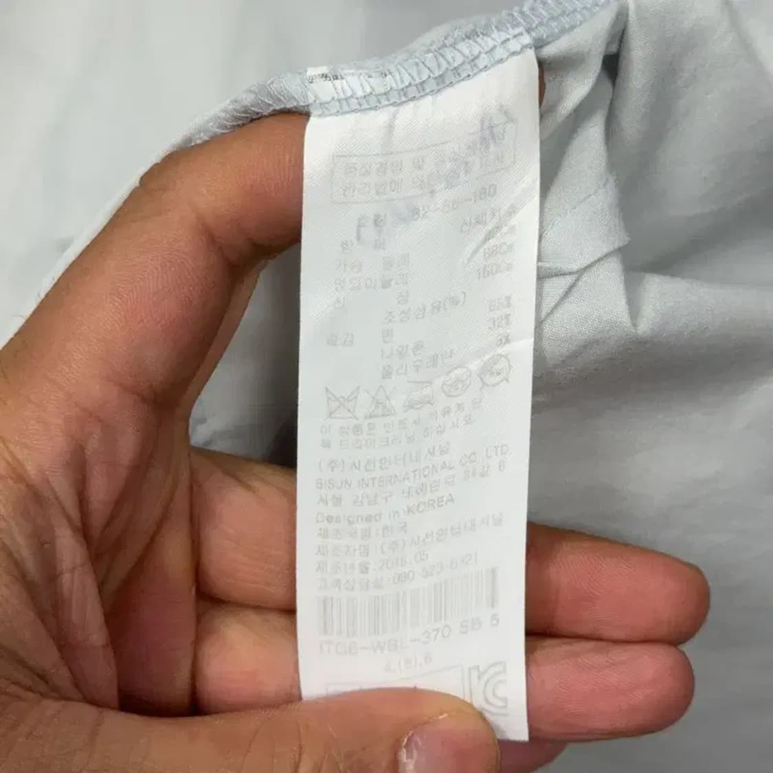 잇미샤 라이트 그레이 오버핏 반팔 블라우스 82-88-160 상품이미지4