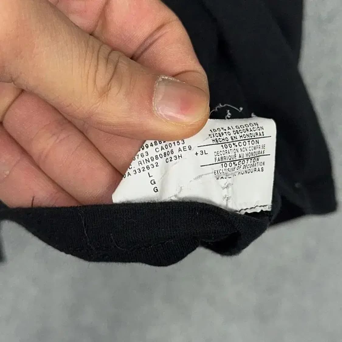 챔피온 스펠 로고 프린팅 블랙 반팔 티 L 상품이미지4