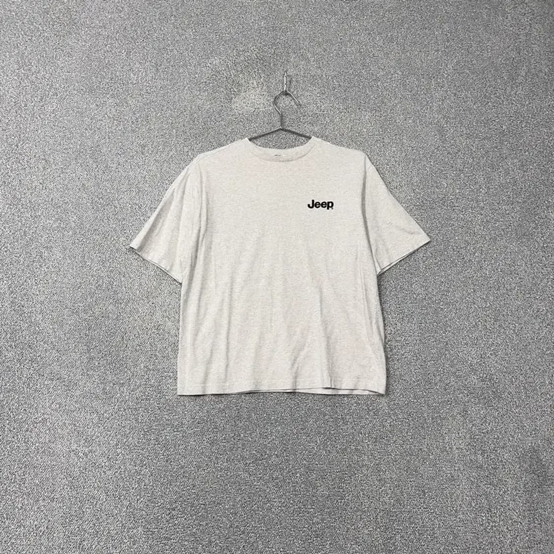 지프 라이트 그레이 루즈핏 로고 반팔 티 S 상품이미지1