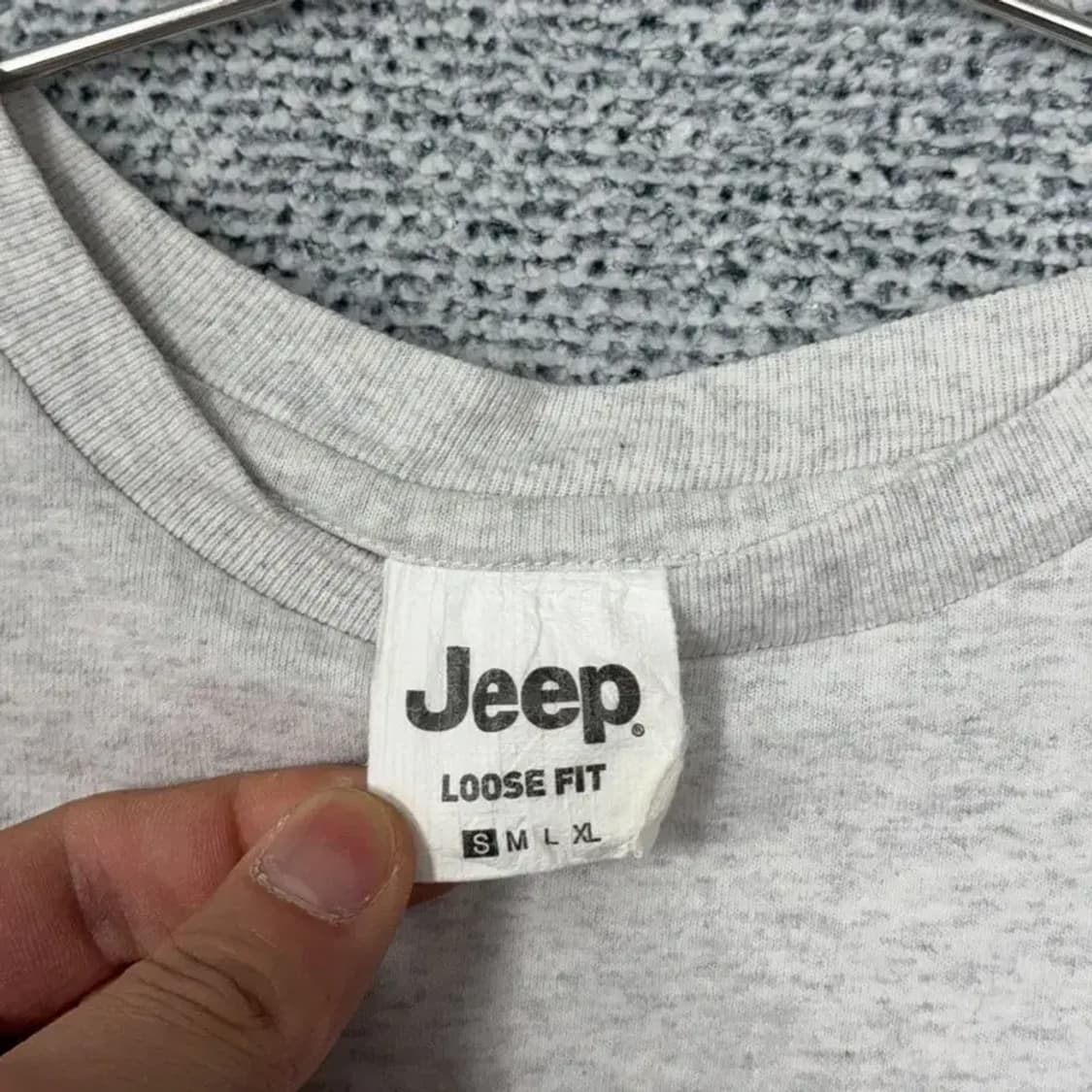지프 라이트 그레이 루즈핏 로고 반팔 티 S 상품이미지3
