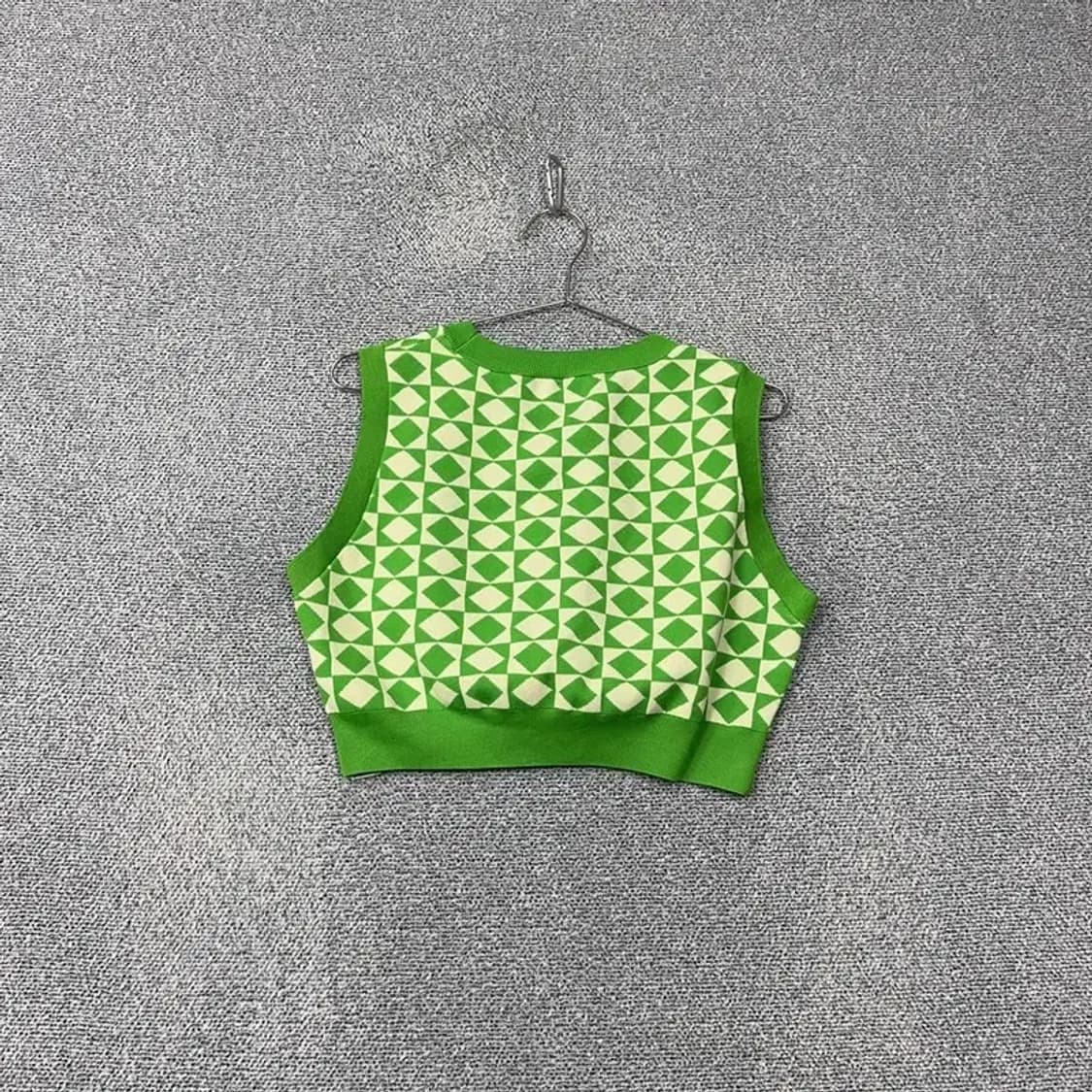 자라 그린 니트 크롭 조끼 L 상품이미지2