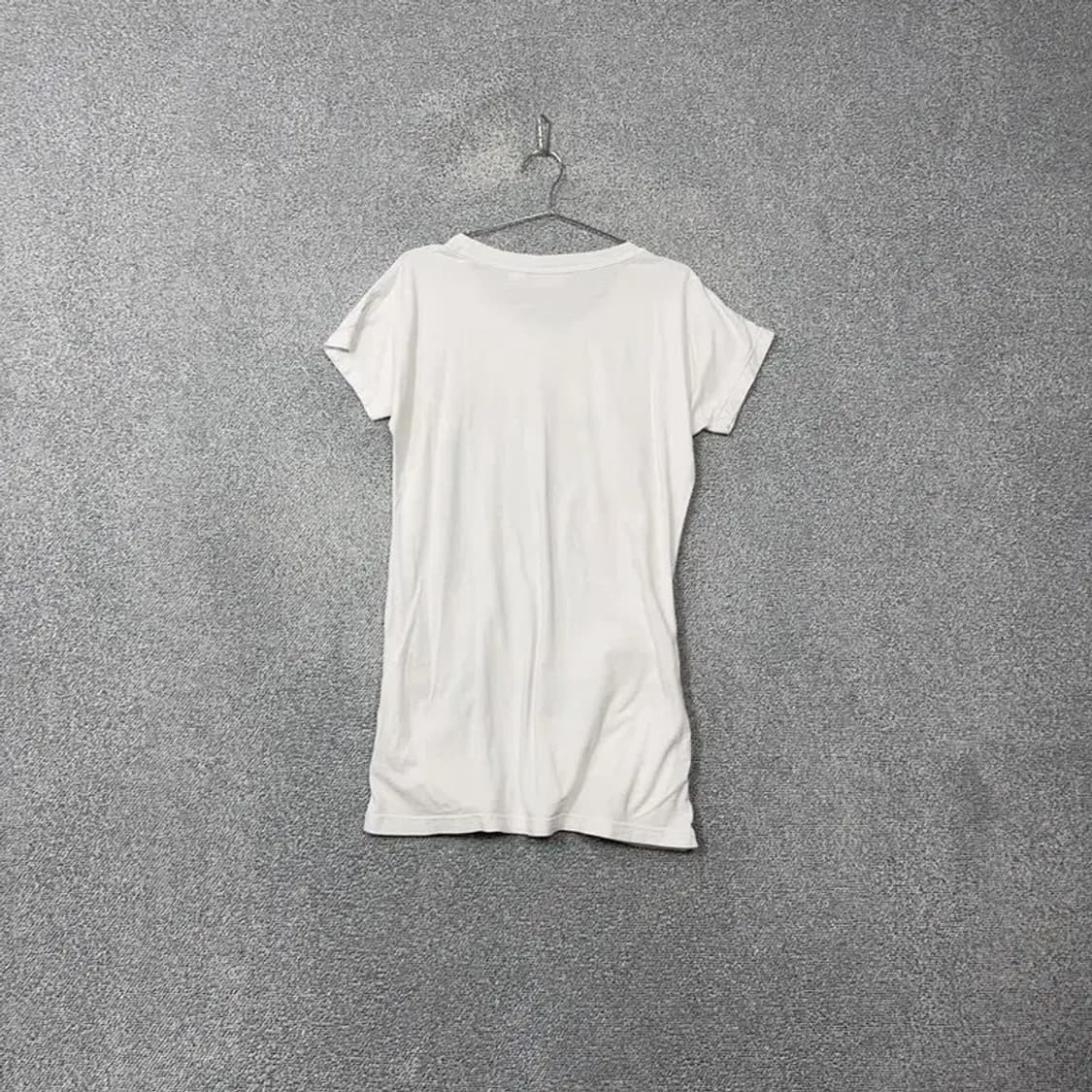 리복 프린팅 화이트 여성 롱 반팔 티 085 상품이미지2