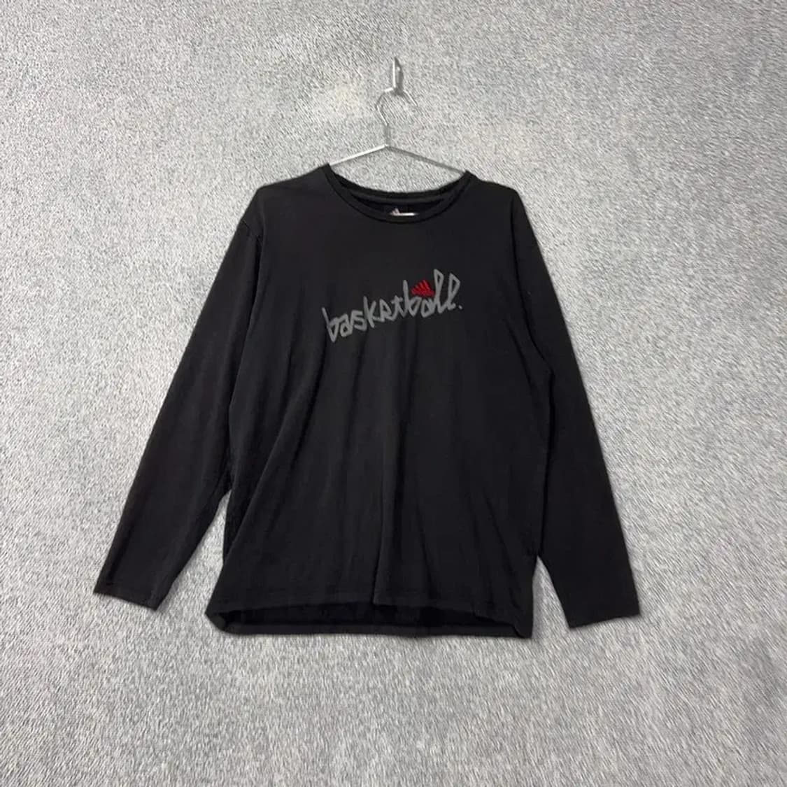 아디다스 바스켓볼 빈티지 프린팅 블랙 긴팔 티 100 상품이미지1