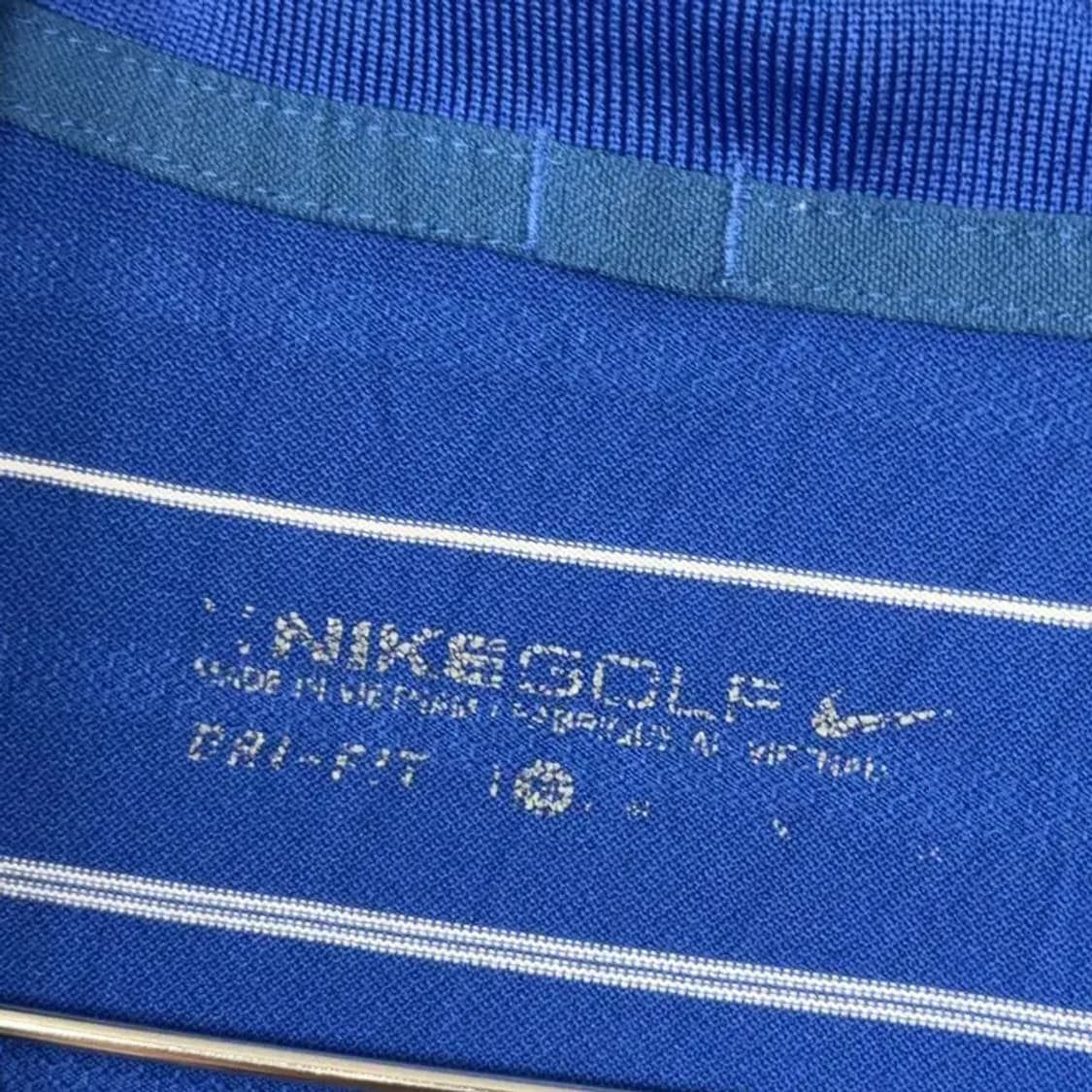 나이키 골프 스트라이프 블루 반팔 카라티 XL 상품이미지3