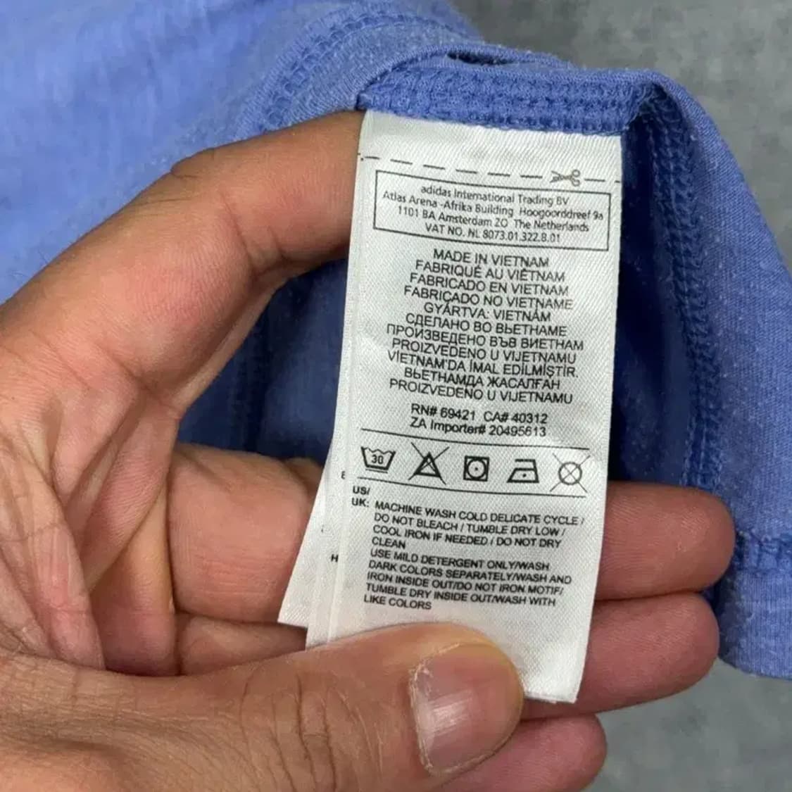 리복 빈티지 블루 반팔 티 M 상품이미지4