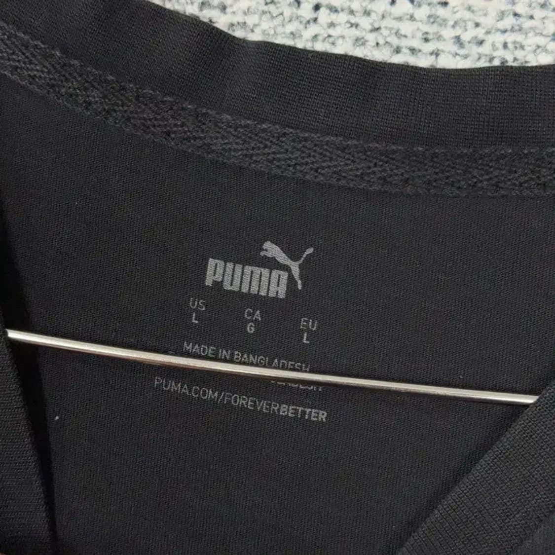 푸마 프린팅 블랙 반팔 티 L 상품이미지3