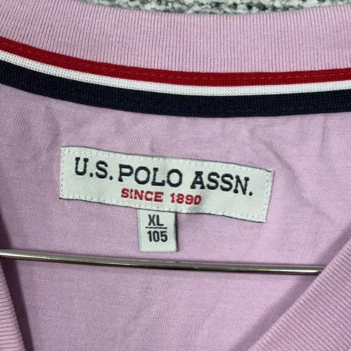 폴로아쎈 라이트 핑크 로고 반팔 티 XL 상품이미지3