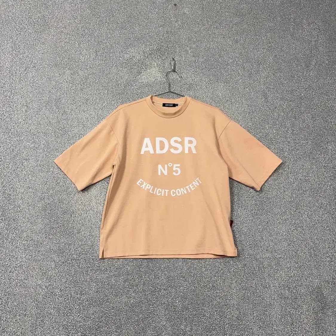 어드바이저리 프린팅 베이지 크롭 반팔 티 S 상품이미지1