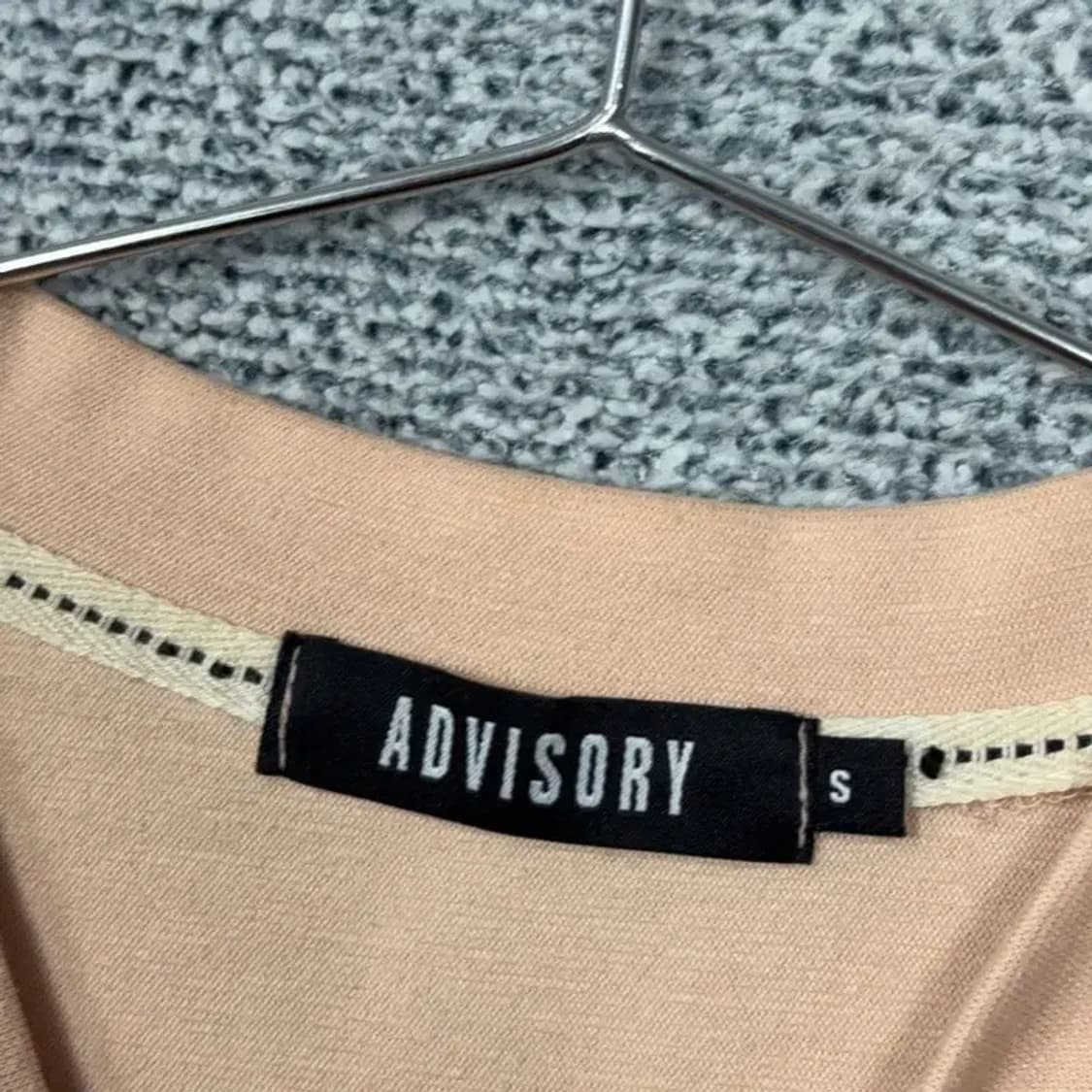 어드바이저리 프린팅 베이지 크롭 반팔 티 S 상품이미지3