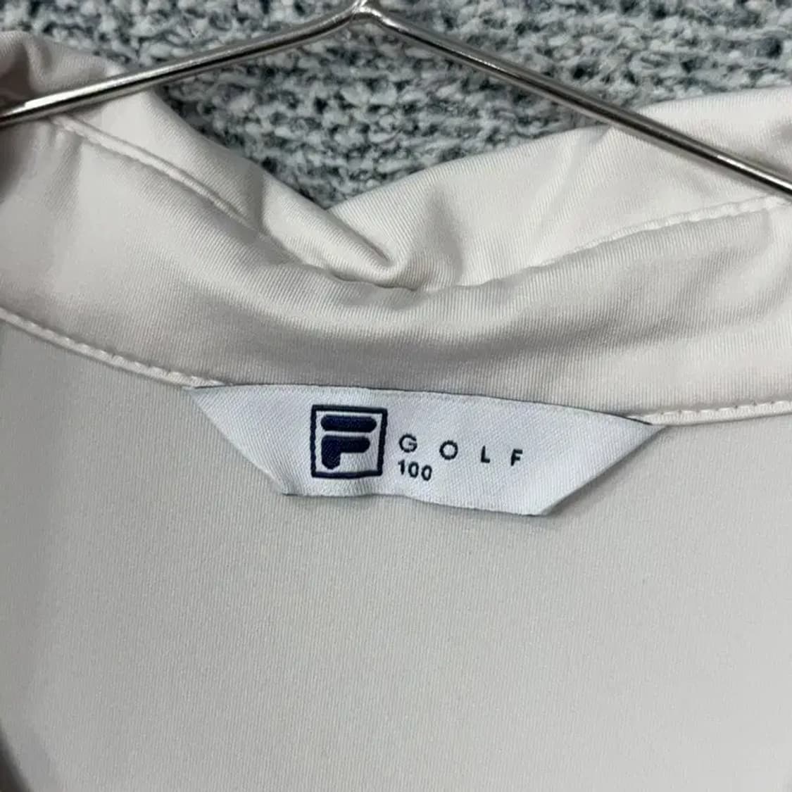 휠라 화이트 로고 기능성 반팔 카라티 100 상품이미지5