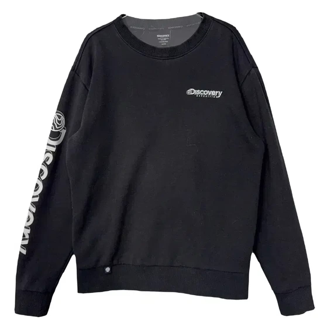 디스커버리 프린팅 블랙 맨투맨 90 상품이미지1