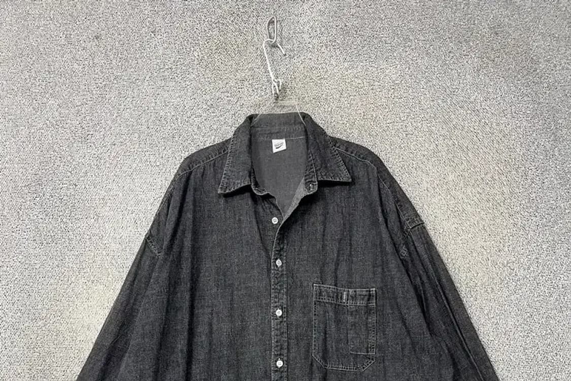 파르티멘토 흑청 데님 오버핏 셔츠 XL 상품이미지3