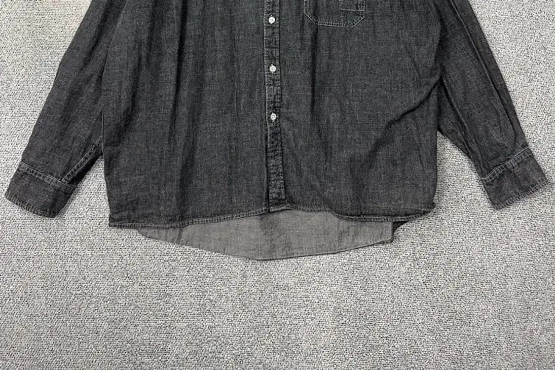 파르티멘토 흑청 데님 오버핏 셔츠 XL 상품이미지4