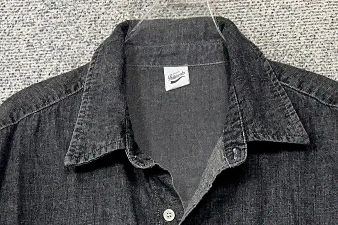 파르티멘토 흑청 데님 오버핏 셔츠 XL 상품이미지5