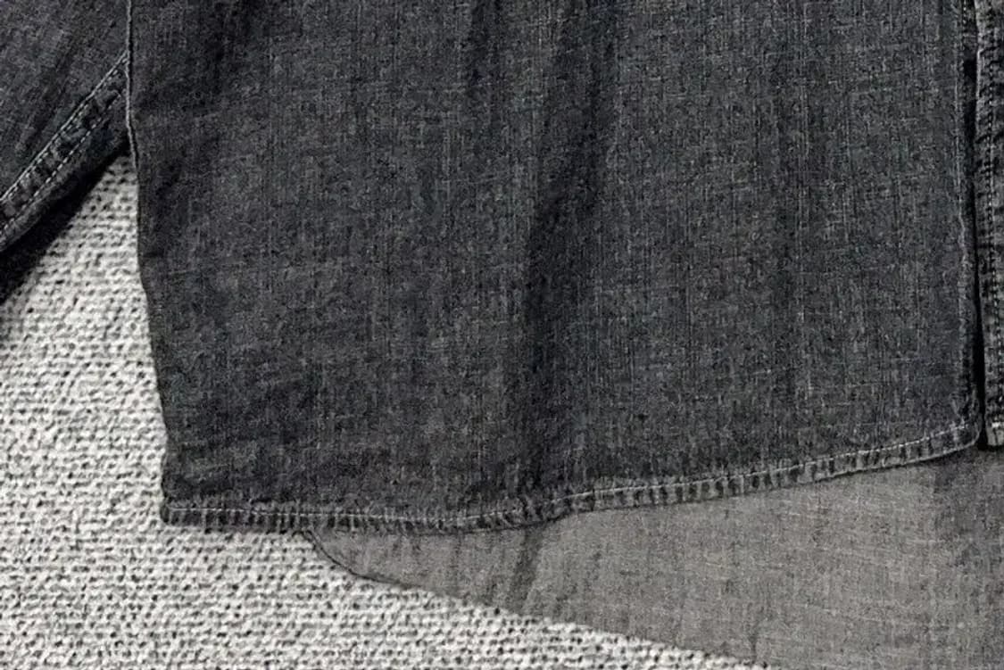 파르티멘토 흑청 데님 오버핏 셔츠 XL 상품이미지6