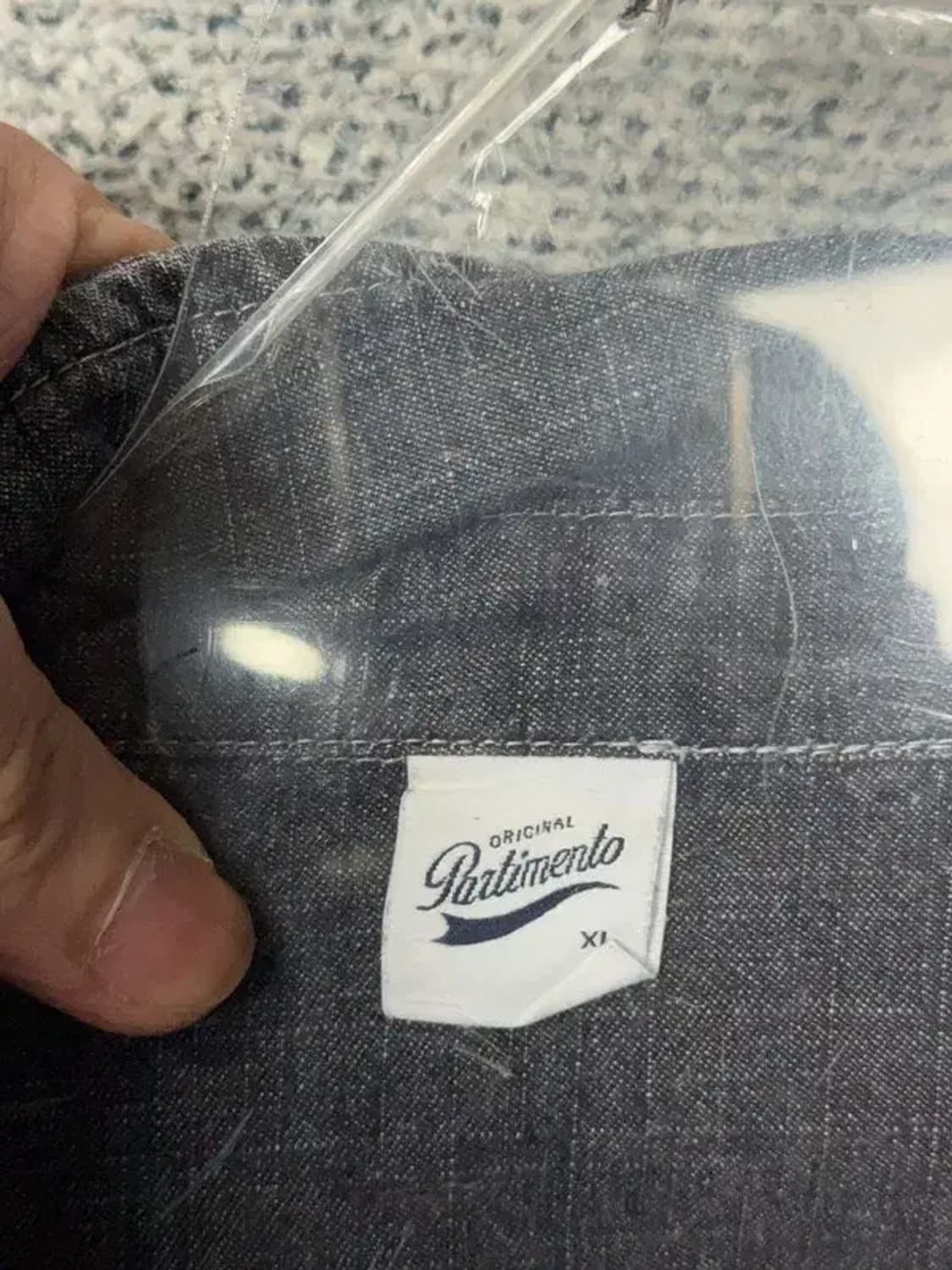 파르티멘토 흑청 데님 오버핏 셔츠 XL 상품이미지7