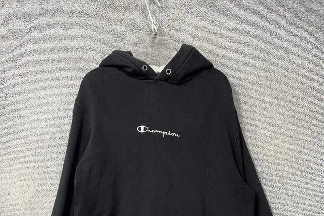 챔피온 스펠 로고 프린팅 블랙 후드티 LARGE 상품이미지3