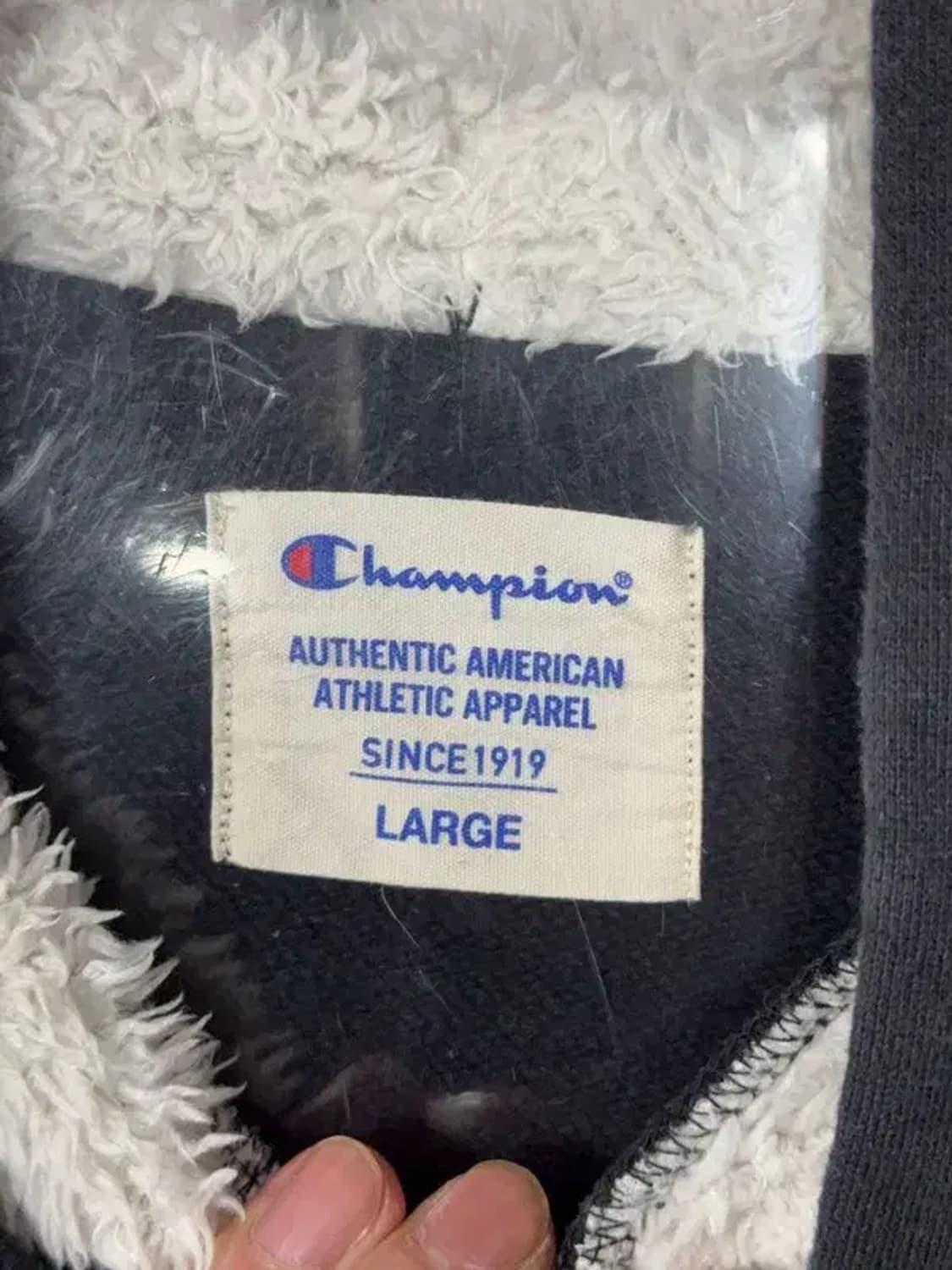 챔피온 스펠 로고 프린팅 블랙 후드티 LARGE 상품이미지7