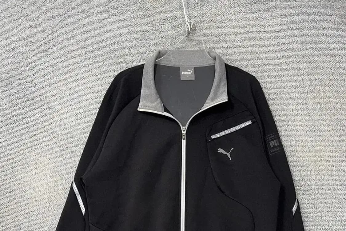 푸마 블랙 로고 집업 저지 XL 상품이미지3