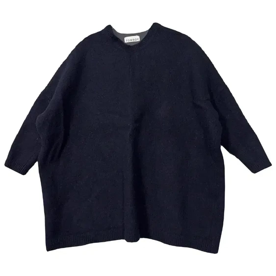 톰보이 네이비 오버핏 울 니트 F 상품이미지1